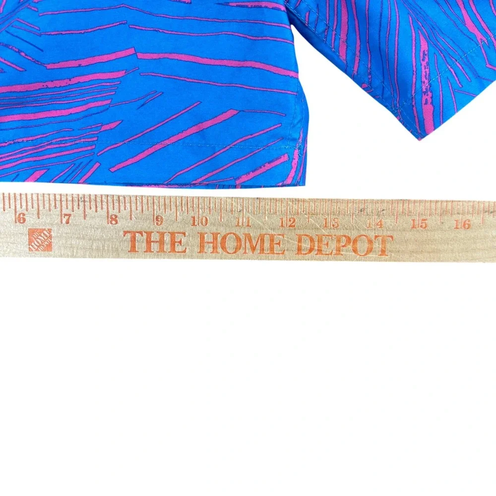 Quiksilver Mens Volley Board Shorts Blue Pink Abstract Swim Trunks Size L